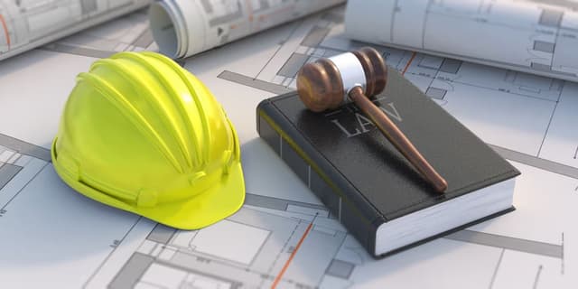 Helmet and Law Book explaining lone worker legislation