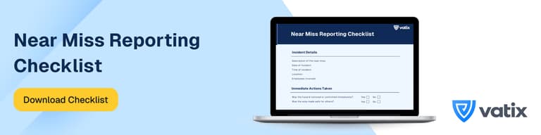 Download banner for near miss reporting checklist 