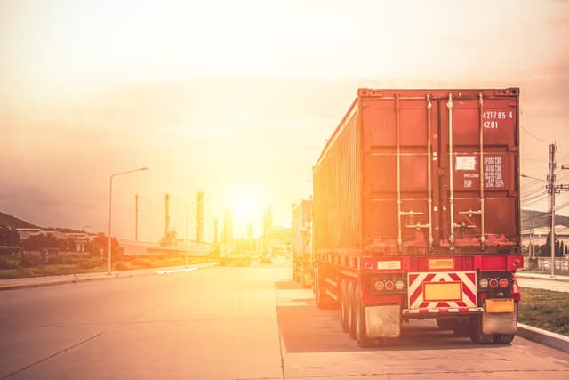 Lone worker travelling in lorry