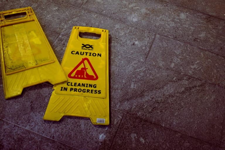 accidents at work warning sign