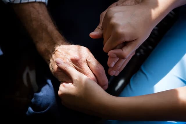 hands of female carer