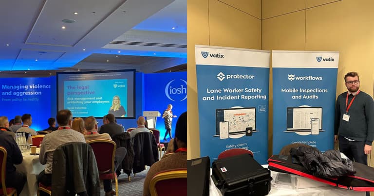 Vatix at the IOSH conference on 1 Nov 2023 about "Managing Violence and Aggression"