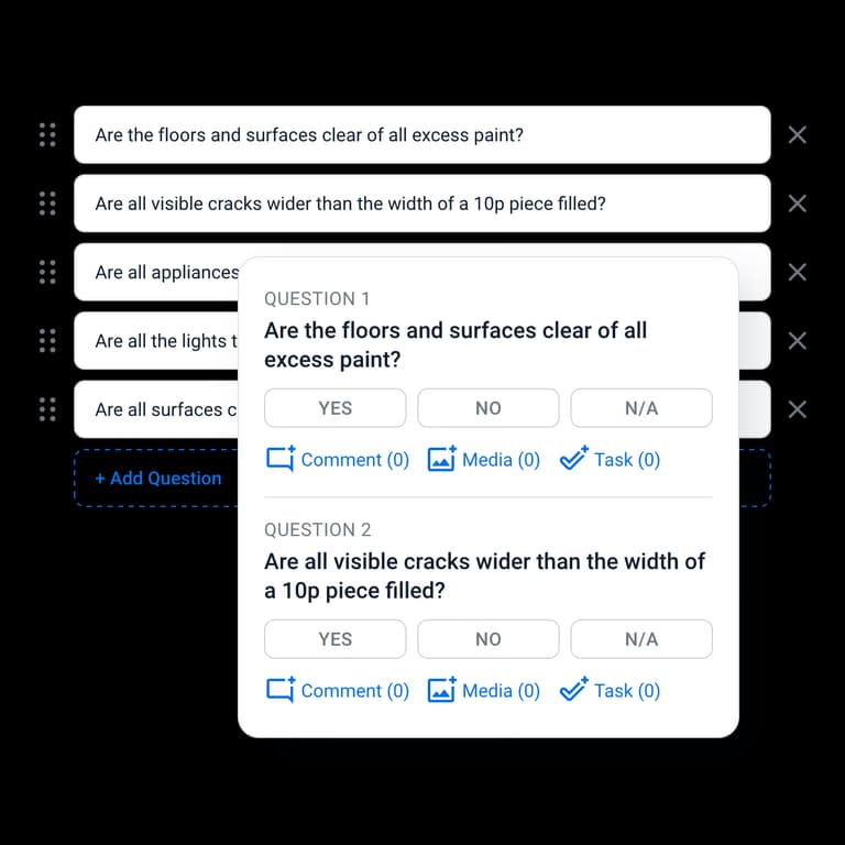 Customisable inspection templates